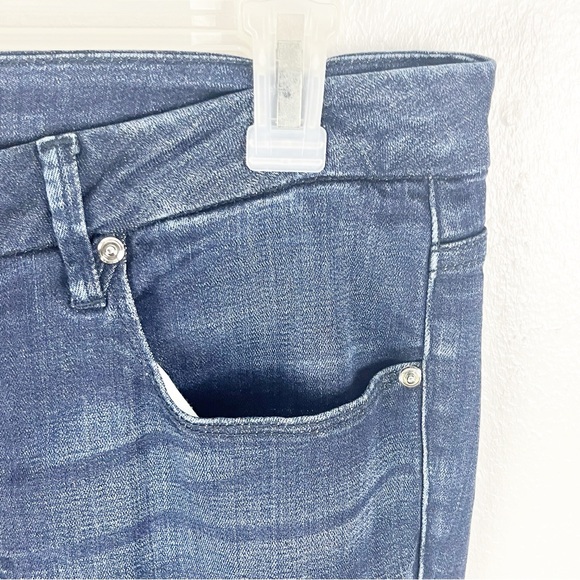 GOOD AMERICAN Good Legs Blue Five Pockets Whiskering High Rise Jeans, Size 16 - Picture 9 of 12